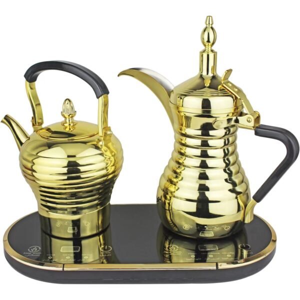 دلة مذهلة لإعداد الشاي والقهوة ذهبي سعة 800 ملي